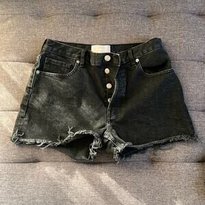 Everlane "The Cheeky" short cut off denim shorts.. Button fly.  Size 28